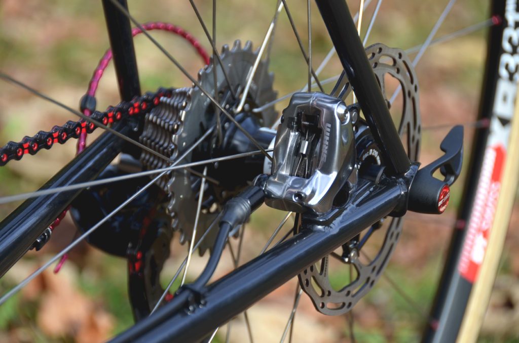 road bike frame with disc brake mounts