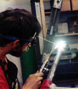 Welding a bicycle frame