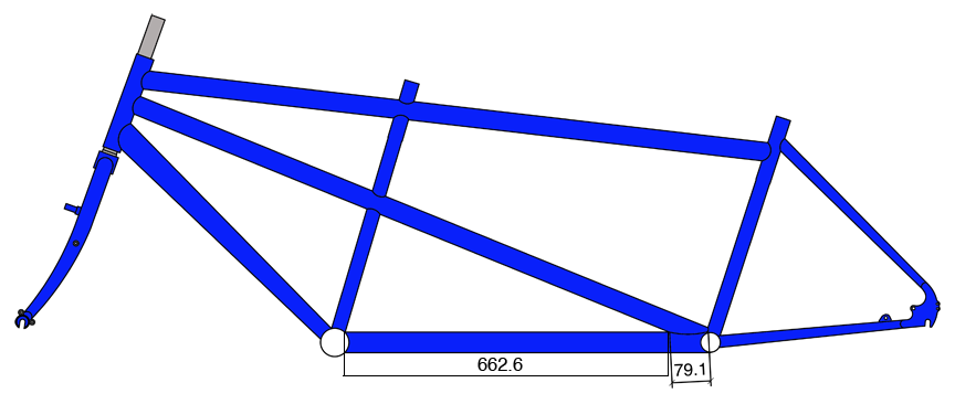 Tandem frame with double miter stiffener tube