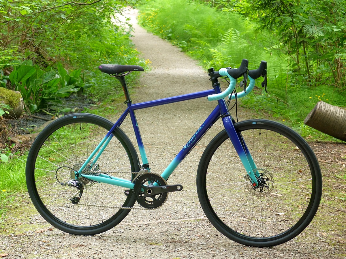 blue and purple bike