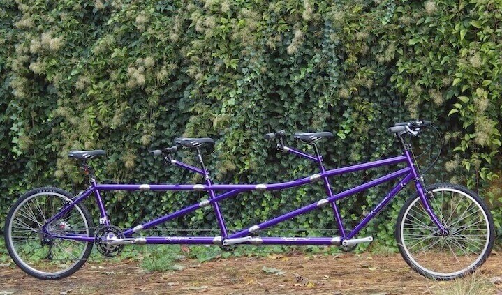 bicycle with three seats