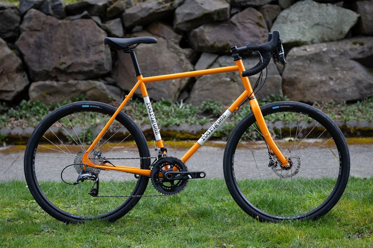 orange and white bike