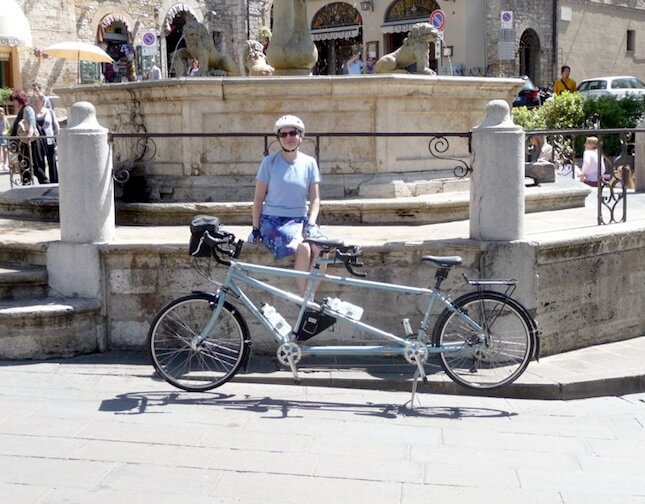 Light Blue Rodriguez travel tandem touring in Italy