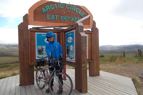 Rodriguez touring bicycle at the Arctic Circle