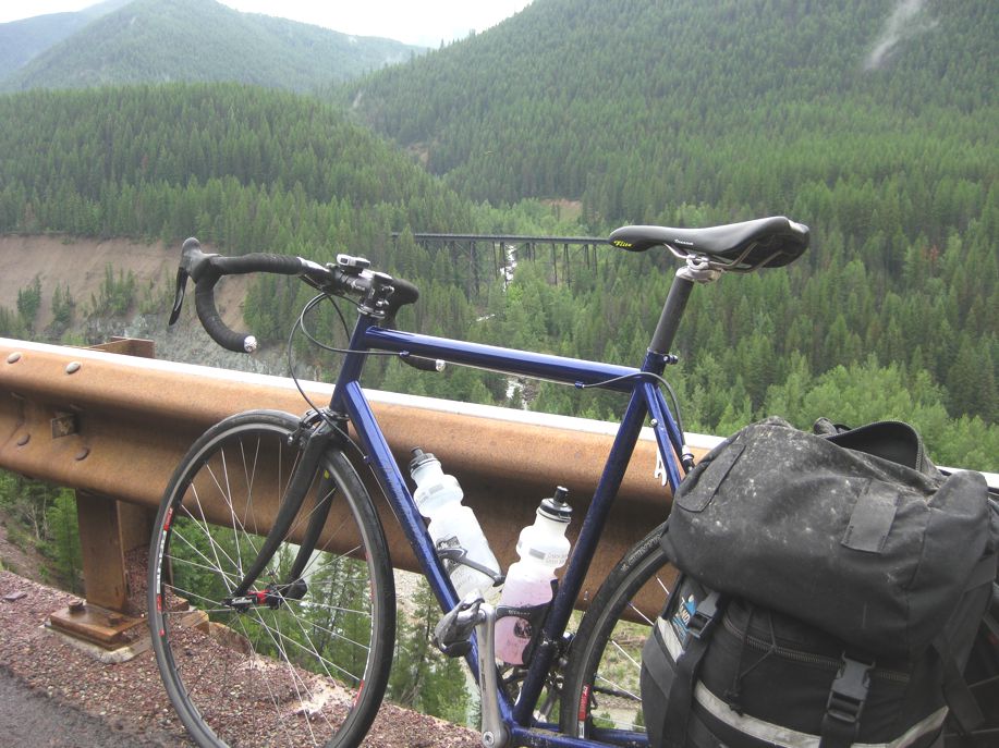Scott M stops to take a photo before tackling the continental divide